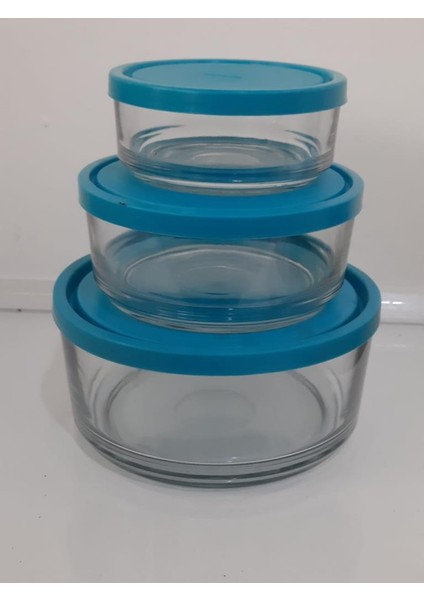 3 Parça Cam Saklama Kabı 120/150/180 M Ölçülerinde