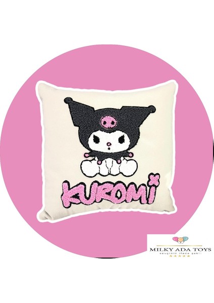 Kuromi Peluş Dekoratif Yastık Uyku Arkadaşı 28 cm x 28 cm