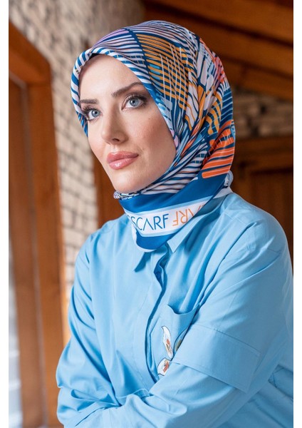 Nes Twill Eşarp Mavi