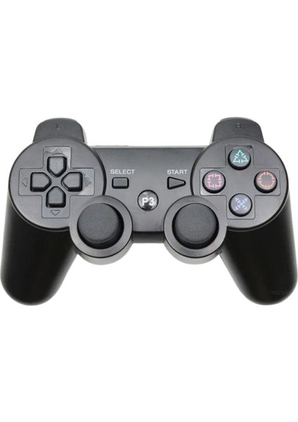 P3 Doubleshock Ps3 Playstation 3 Için Uyumlu Kablosuz Titreşimli Oyun Kolu Gamepad Joystick controller Siyah