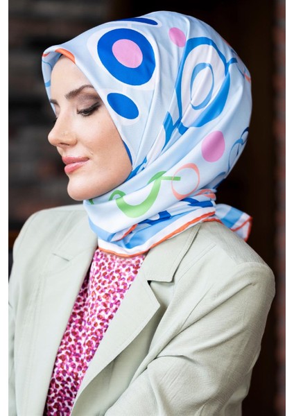 Lilith Twill Eşarp Mavi