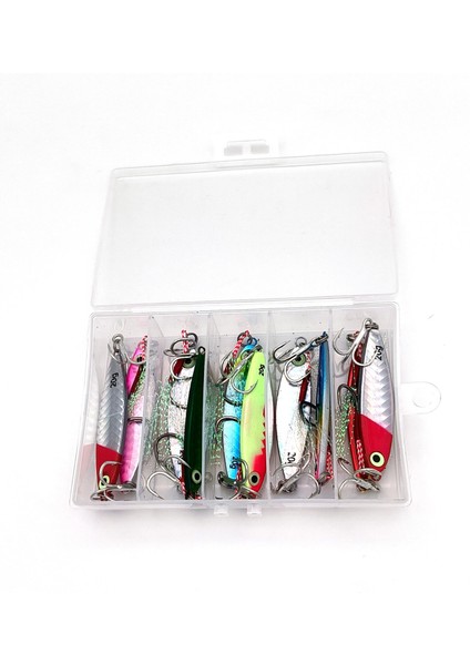 10 Adet 20GR 6cm Kutulu Metal Rapala Jig Seti Balık Olta Yemi Parlak Gerçekçi Zoka