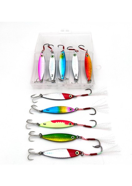 10 Adet 20GR 6cm Kutulu Metal Rapala Jig Seti Balık Olta Yemi Parlak Gerçekçi Zoka