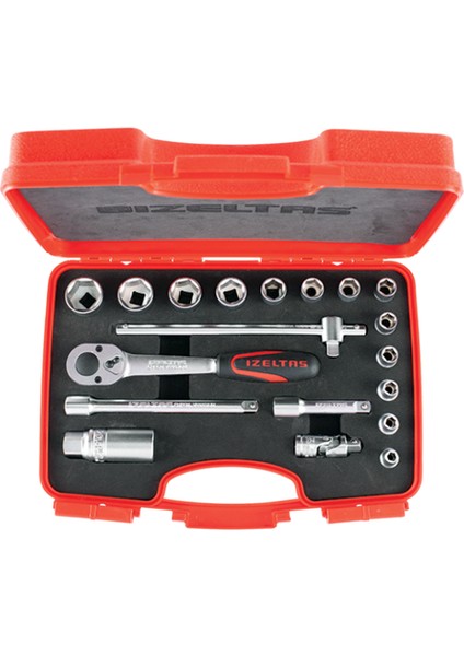 3/8" Altı Köşe Lokma Takımı 19 Parça 1110006019