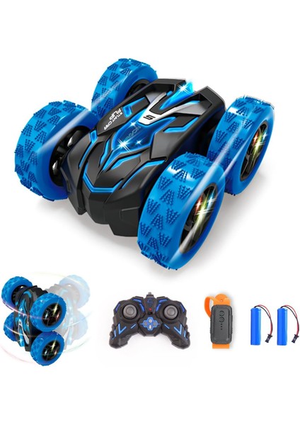 Uzaktan Kumandalı Araba, Rc Dublör Araba, 2.4ghz Çift Taraflı Sürüş Dublör Araba, 4WD 360° Döner Işıklarla Dönen ve Ayakta Sürüş, Çocuklar Için Oyuncaklar 6+ Yaşındaki Erkek Kız, N (Yurt Dışından)