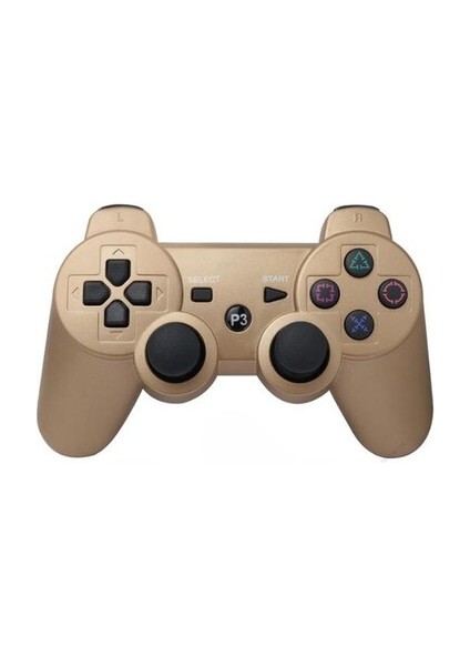 P3 Doubleshock Ps3 Playstation 3 Için Uyumlu Kablosuz Titreşimli Oyun Kolu Gamepad Joystick controller Gold