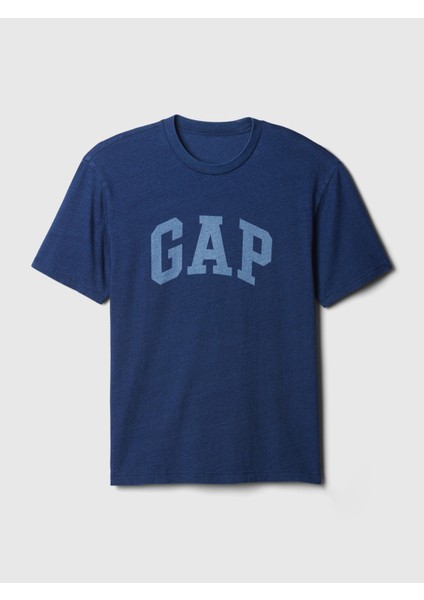 Erkek Koyu Mavi Gap Arch Logo T-Shirt