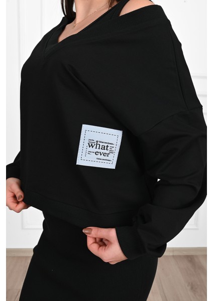 Kadın Askılı Sweatshirtli Elbise 3711-23 indirimleri