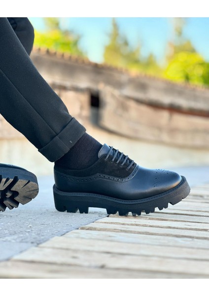 3279 Deri Siyah Erkek Casual Ayakkabı