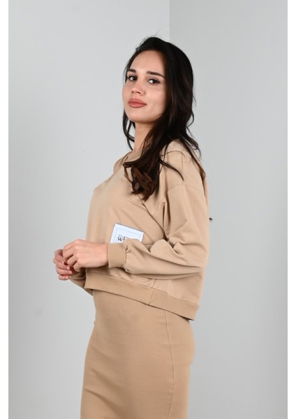 Kadın Askılı Sweatshirtli Elbise 3711-23 modelleri