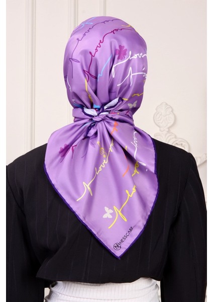 Valeria Twill Eşarp Mor modelleri