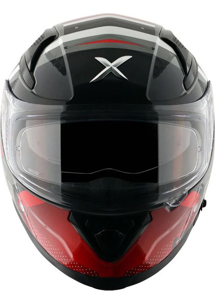 Apex/hex 2 E Full Face Parlak Gri Kırmızı (M/c)-