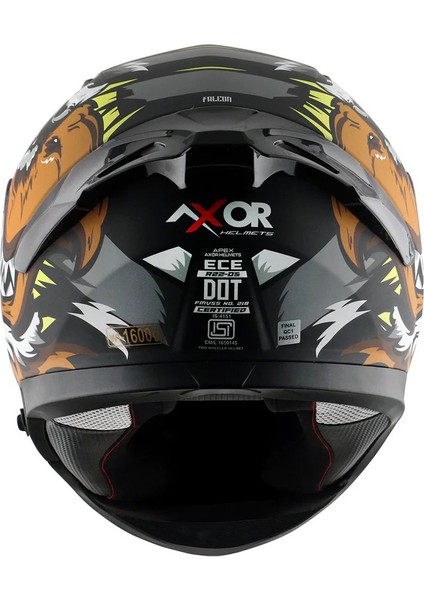 Apex/falcon E Full Face Mat Siyah Kahverengi (M/c)-