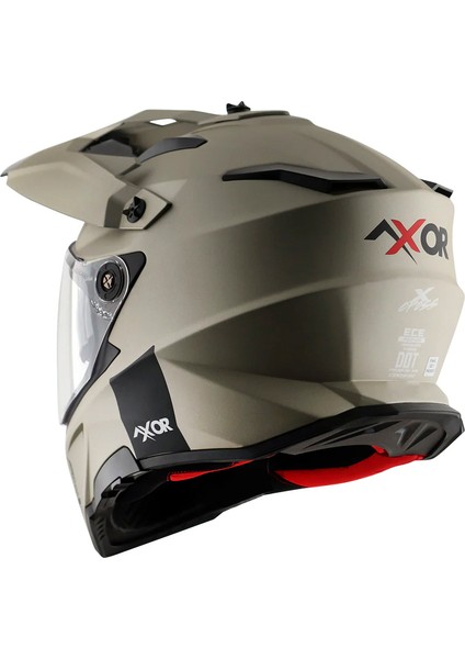 Xcross Dual Vizör Full Face Mat Nıckel Kahverengi (S/c)-