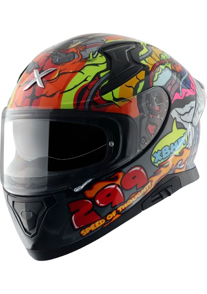 Apex/xbhb 299 Full Face Parlak Sarı Mavi (M/c)-