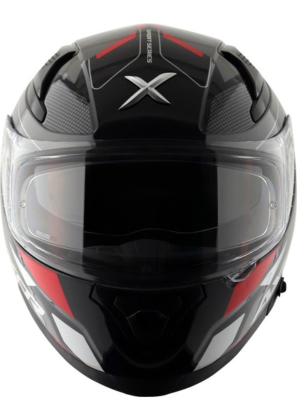 Apex/turbıne Full Face Parlak Gri Kırmızı (M/c)-