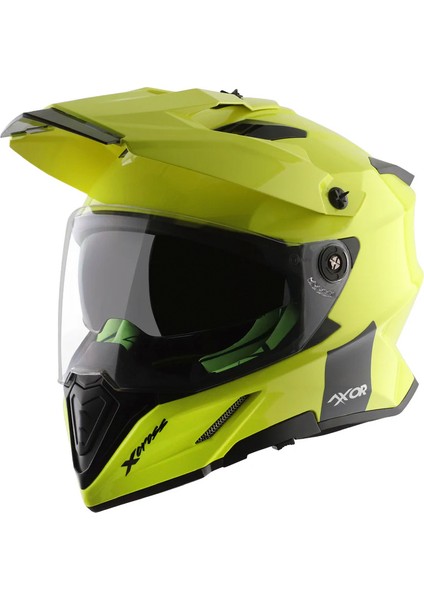 Xcross Dual Vizör Full Face Parlak Sarı (S/c)-