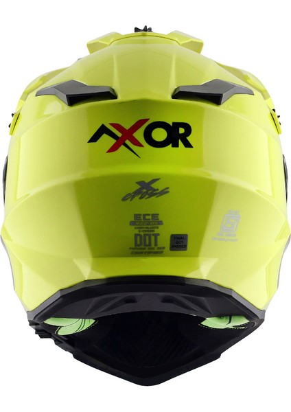 Xcross Dual Vizör Full Face Parlak Sarı (S/c)-