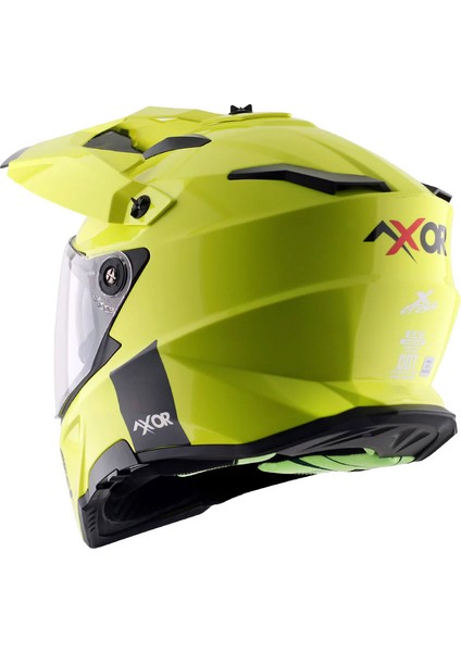 Xcross Dual Vizör Full Face Parlak Sarı (S/c)-