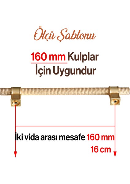 Hisar Altın Gold Metal Kulp 160 mm Tırtıklı Desen Çekmece Mobilya Mutfak Dolabı Dolap Kulpları Kulbu fırsatları