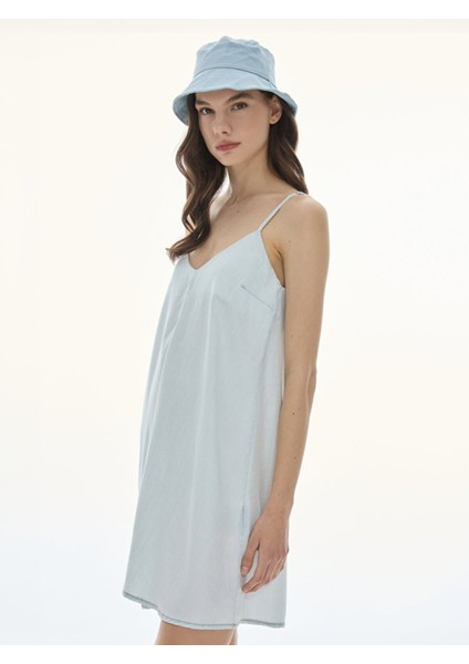 Kadın Parısa Mını Jean Elbise modelleri