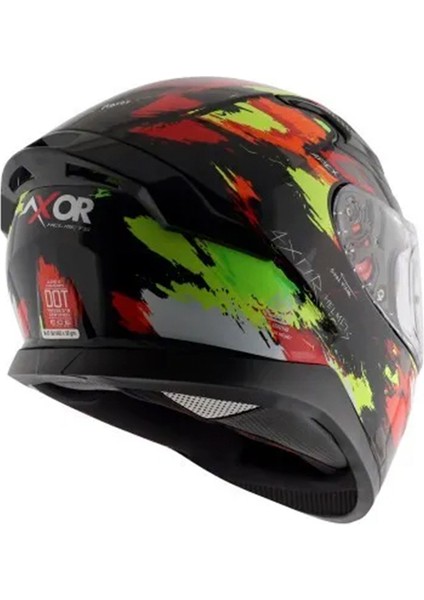 Apex/racer E  Full Face  Mat  Siyah  Yeşil   (M/c)-