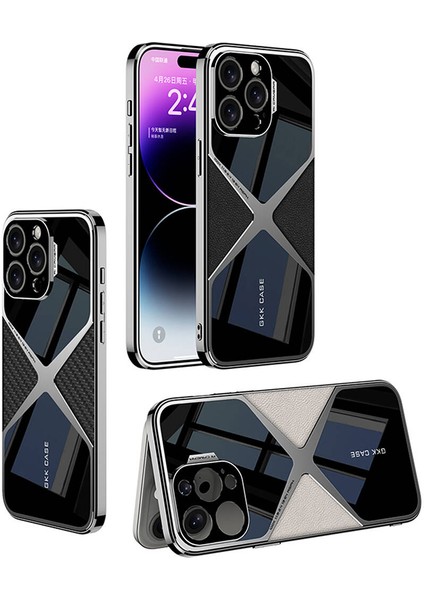 Apple iPhone 14 Pro Max Uyumlu Kılıf Ultra Ince Kamera Korumalı Pc + Deri Arka Yüzey X-Pro Kapak fiyatları