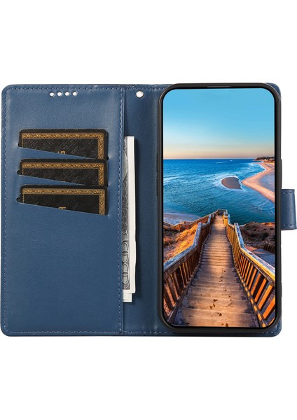 Xiaomi Redmi Note 13 Pro 4g Kılıf Hattı Baskılı Deri Telefon Kapağı-Mavi (Yurt Dışından) fiyatları