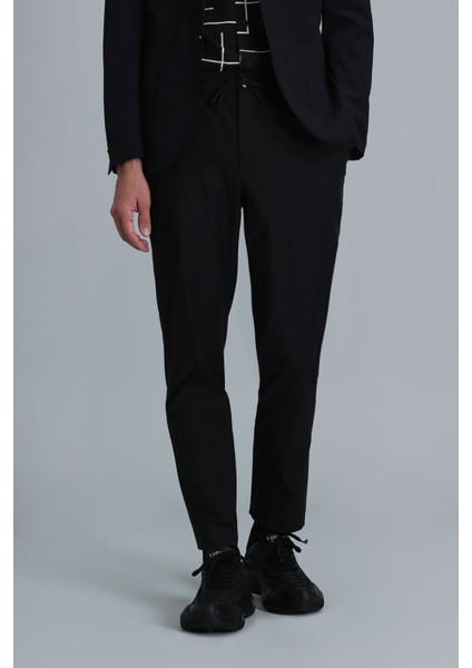 Alex Smart Erkek Chino Pantolon Slim Fit Siyah