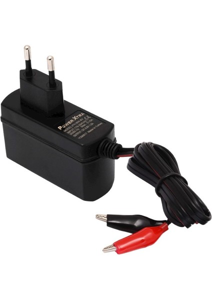 6W Dc 12V 500MA Priz Tipi Akü Şarj Adaptörü Akü Takviye Cihazı Krokodilli