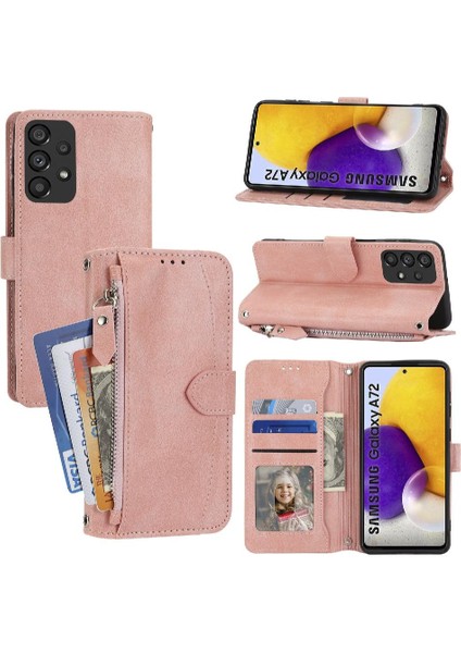 Samsung Galaxy A72 4g Için Flip Case/5g Kart Tutucu Pu Deri Kayış (Yurt Dışından)