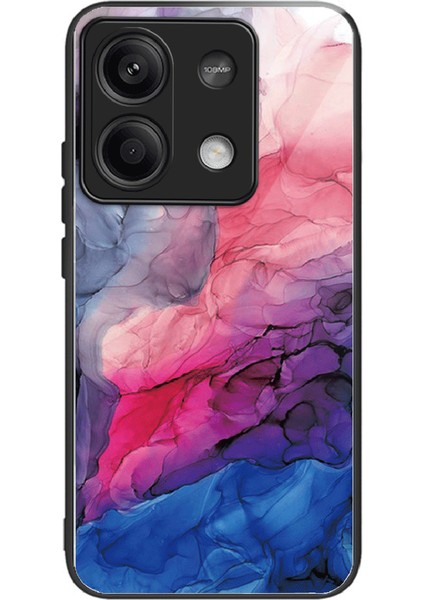 Xiaomi Redmi Note 13 5g Temperli Cam Kasa Mermer Desen Tasarım Telefon Kapak-Stil H Için (Yurt Dışından)