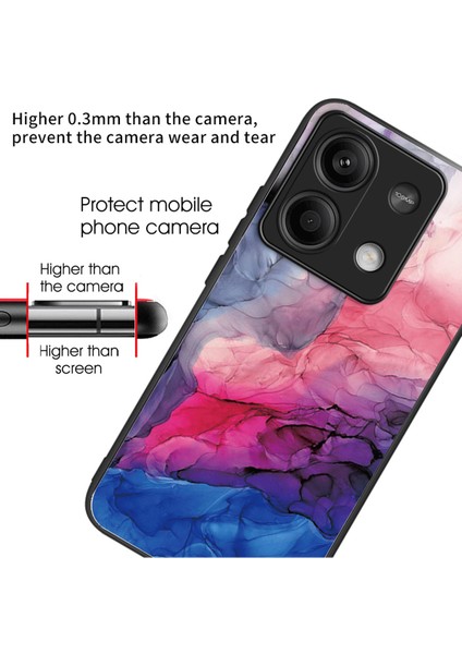 Xiaomi Redmi Note 13 5g Temperli Cam Kasa Mermer Desen Tasarım Telefon Kapak-Stil H Için (Yurt Dışından) fiyatları