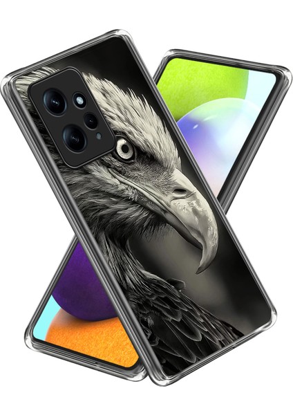 Xiaomi Redmi Note 12 4g Kılıf Için Çizilmeye Dayanıklı Tpu Desen Baskı Arka Telefon Kapağı-Kartal (Yurt Dışından)
