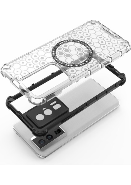 Xiaomi Poco F5 Pro 5g Manyetik Kılıf Tpu + Pc Petek Yastıklama Darbeye Dayanıklı Telefon Kapağı-Kırmızı (Yurt Dışından) fiyatları