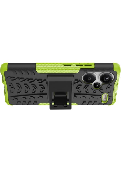 Xiaomi Redmi Note 13 Pro+5g Kılıf Lastik Desen Tasarımı Pc+Tpu Telefon Kılıfı, Kickstand-Yeşil Için (Yurt Dışından) modelleri