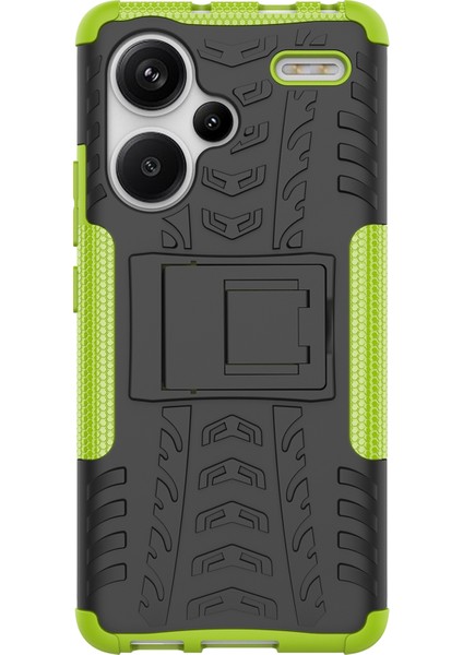 Xiaomi Redmi Note 13 Pro+5g Kılıf Lastik Desen Tasarımı Pc+Tpu Telefon Kılıfı, Kickstand-Yeşil Için (Yurt Dışından) indirimleri