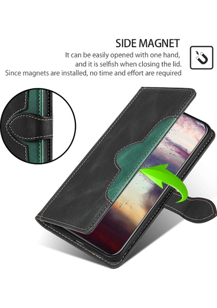 Xiaomi Poco F6 5g Kılıf Pu Deri Cüzdan Telefon Kapağı Hasır Şapka Manyetik Toka-Siyah (Yurt Dışından) fırsatları
