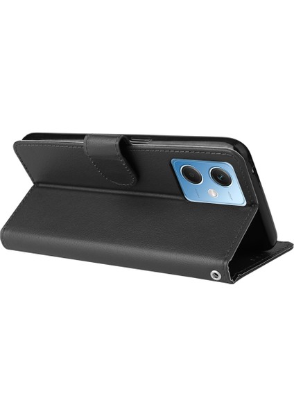 Xiaomi Redmi Note 12 5g(Global)(Hindistan)(Çin)Telefon Kılıfı Pu Deri Cüzdan Standı Kapağı-Siyah (Yurt Dışından) fırsatları
