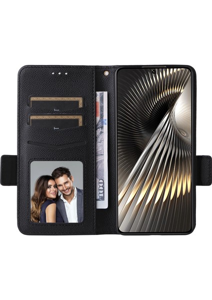Xiaomi Poco F6 5g Kılıf Pu Deri Yan Manyetik Toka Cüzdan Telefon Kapağı-Siyah (Yurt Dışından) modelleri