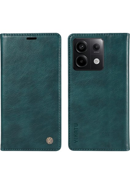 Xiaomi Redmi Note 13 Pro 5g Cep Telefonu Kılıfları Manyetik Kapaklı Cüzdan Kapağı-Mavi (Yurt Dışından)