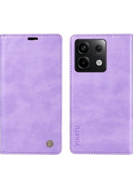 Xiaomi Redmi Note 13 Pro 5g Cep Telefonu Kılıfları Manyetik Kapaklı Cüzdan Kapağı-Mor Için (Yurt Dışından)
