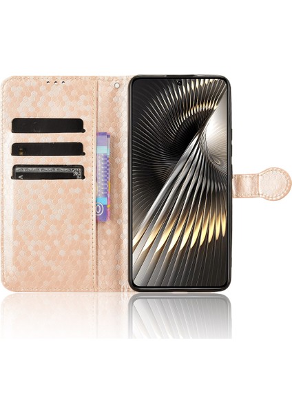 Xiaomi Poco F6 5g Deri Kılıf Için 3 Kart Tutucu Yuvaları Nokta Desenli Telefon Kapağı-Gül Altın (Yurt Dışından) modelleri