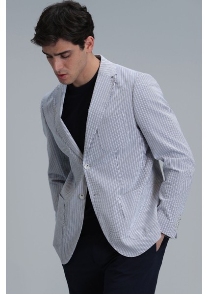 Cosby Spor Erkek Blazer Ceket Slim Fit Saks