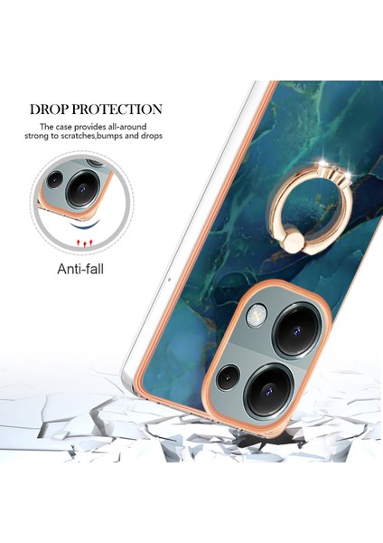 Xiaomi Redmi Note 13 Pro 4g Tpu Kılıf Kickstand Telefon Kapağı-Yeşil (Yurt Dışından)