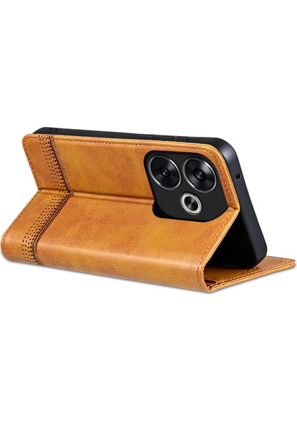 Xiaomi Poco F6 5g Kılıf Pu Deri Manyetik Kapatma Darbeye Dayanıklı Çevirme Telefon Kapağı-Kahverengi (Yurt Dışından) fırsatları