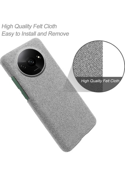 Xiaomi Poco C61 4g Cep Telefonu Kılıfı Kumaş + Pc Düşmeye Dayanıklı Kapak-Açık Gri Için (Yurt Dışından) modelleri