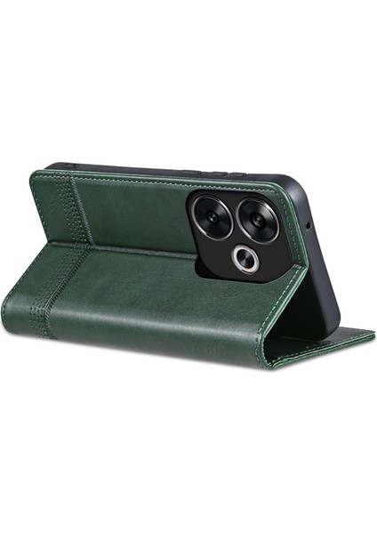 Xiaomi Poco F6 5g Kılıf Pu Deri Manyetik Kapatma Darbeye Dayanıklı Flip Telefon Kapağı-Yeşil (Yurt Dışından) fırsatları
