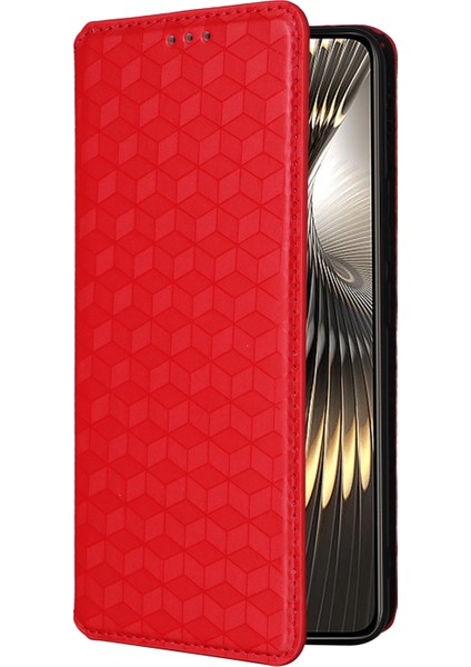 Xiaomi Poco F6 5g Deri Telefon Kılıfı Cüzdan Telefon Kapağı -Kırmızı Için (Yurt Dışından) indirimleri