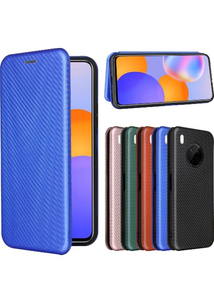 Kart ile Huawei Y9A Tam Koruma Deri Folio Flip Case Için Kılıf (Yurt Dışından)